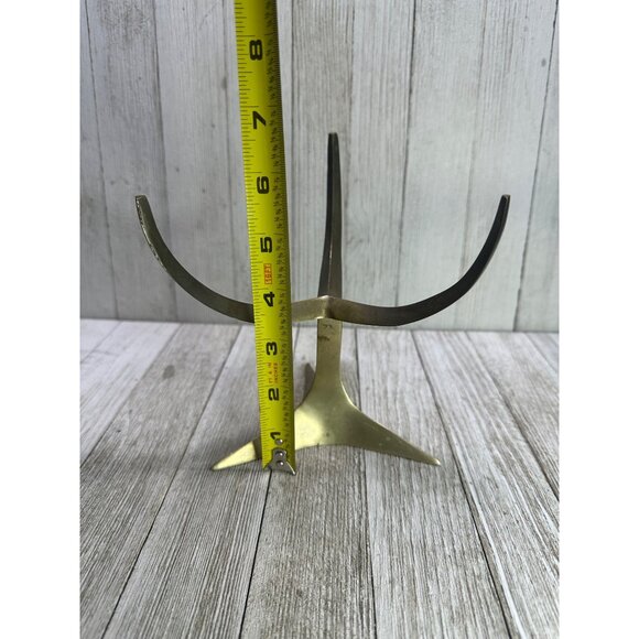 Vintage Brass 6" Tall Claw Sculpture Stand for Home Decor Piece MCM Industrial - Picture 7 of 8